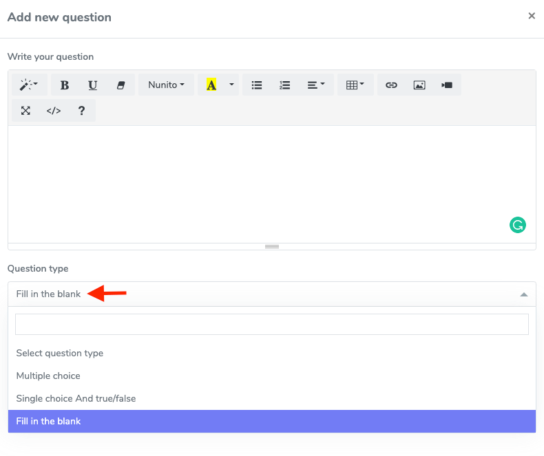 Academy Selecting Question Type 3