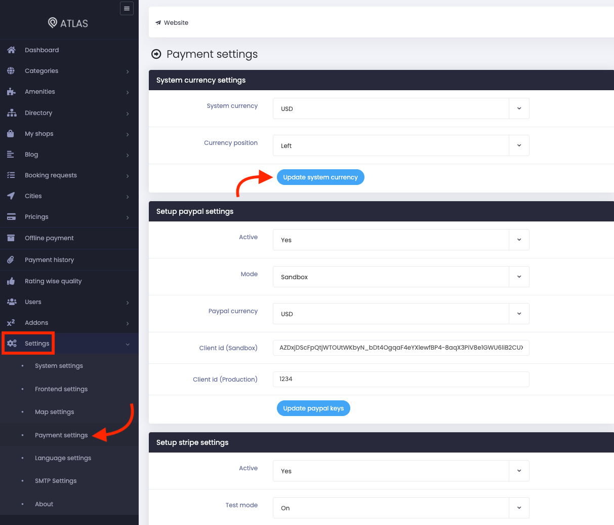 Atlas Updating System Currency