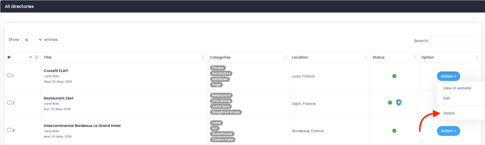 Atlas Customer Deleting Directory