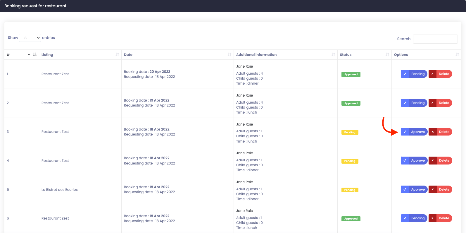 Atlas User Booking Request 1