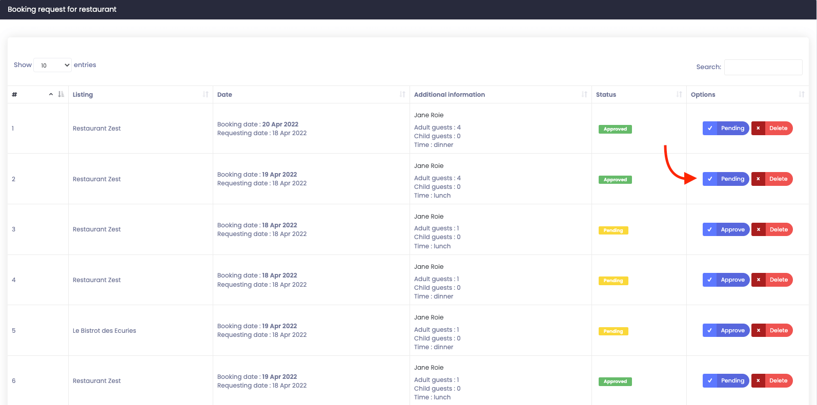 Atlas User Booking Request 2