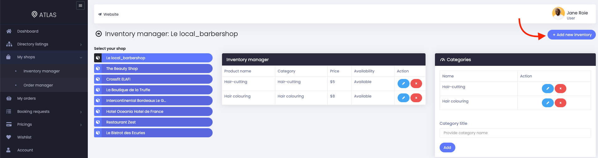 Atlas Customer Adding Inventory 1