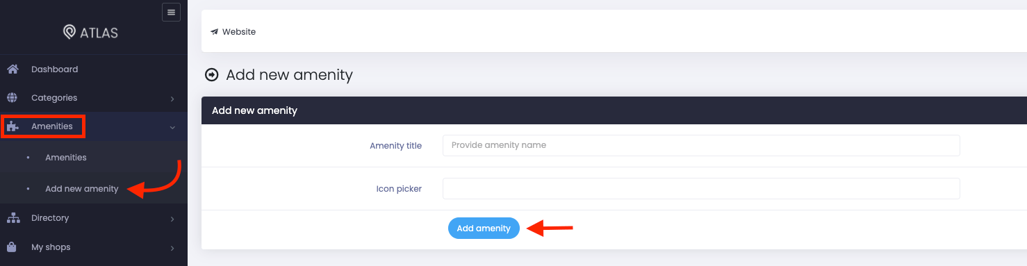 Atlas Adding New Amenity