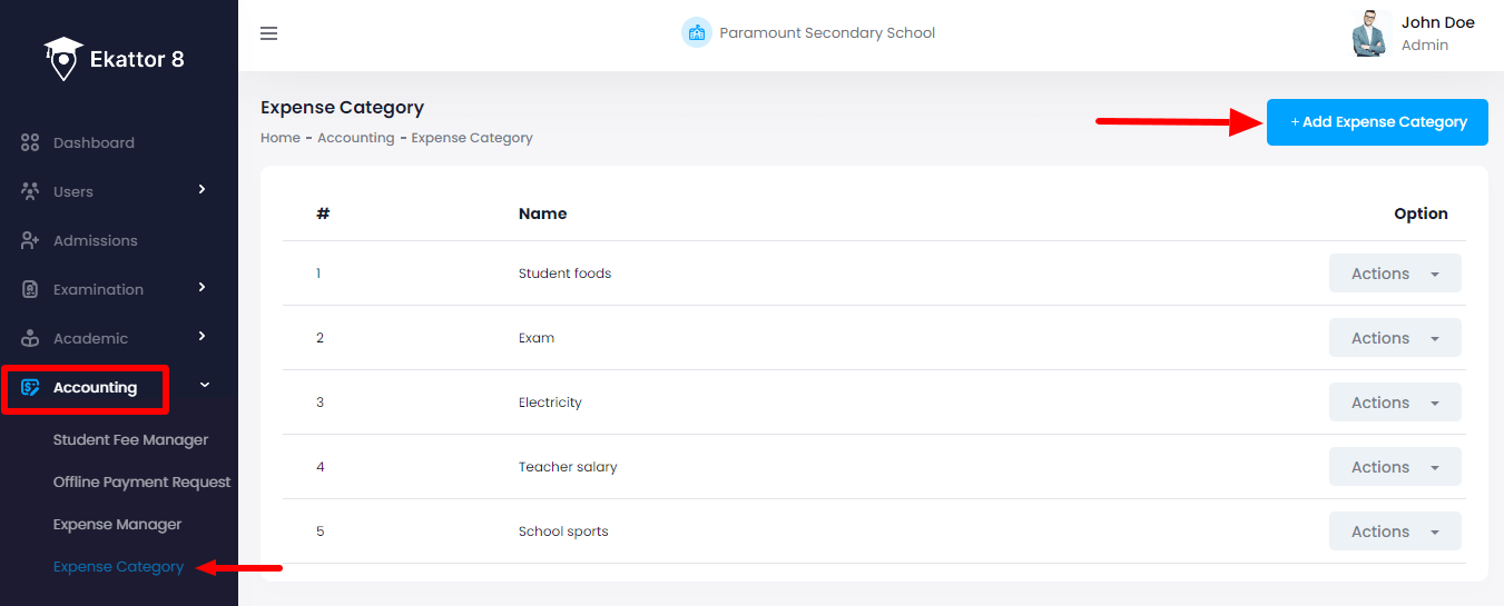 Ekattor 8 Adding Expense Category 1