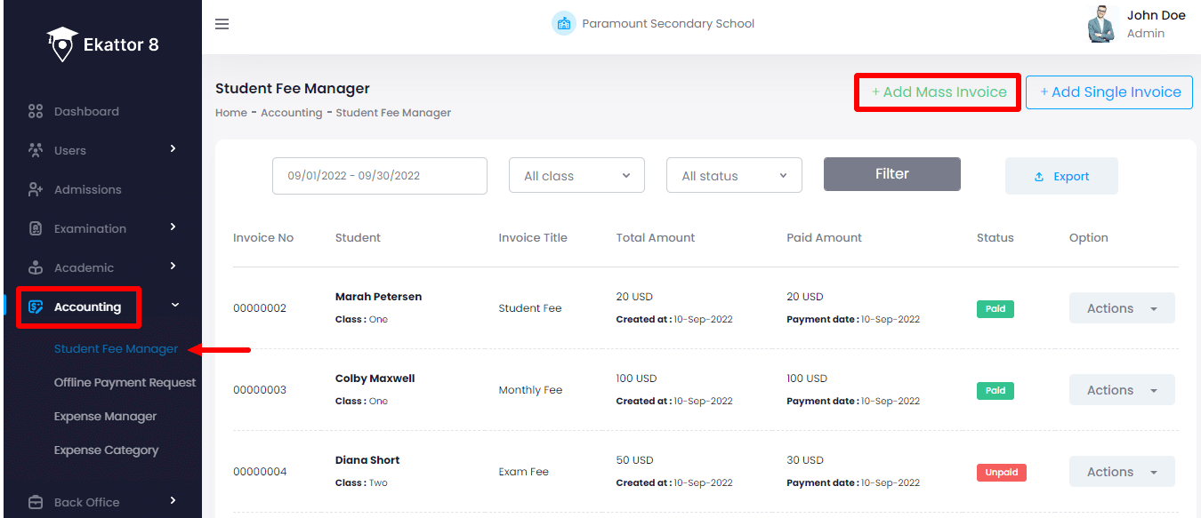 Ekattor 8 Adding Mass Invoice 1