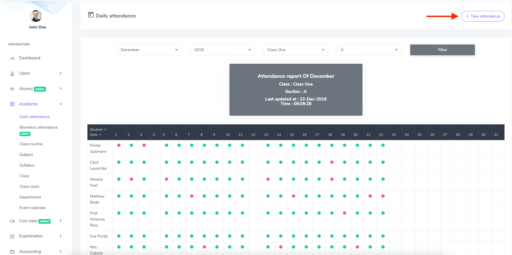 Take Attendance