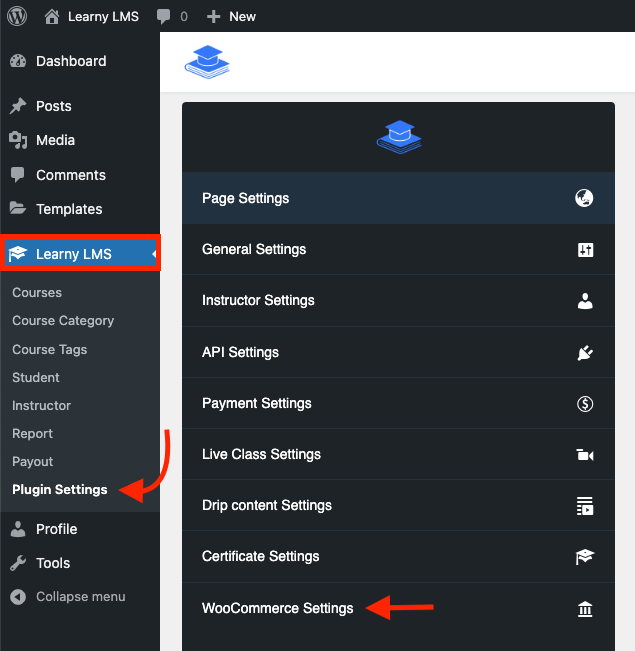 Navigating Woocommerce Settings Learny