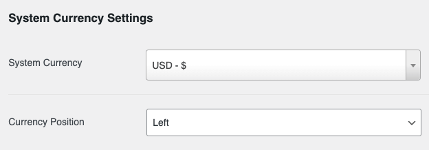 System Currency Settings Learny