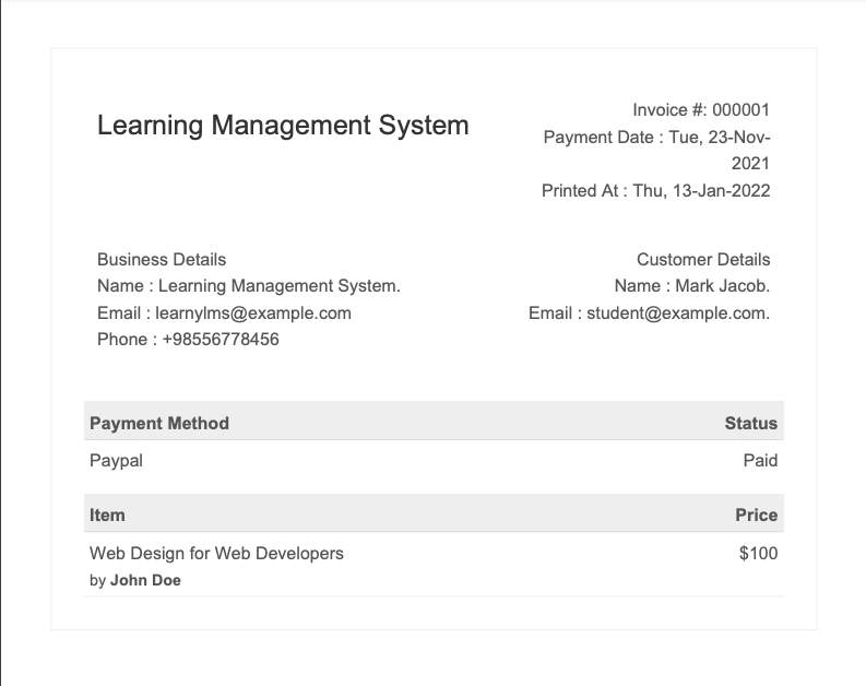 Invoice Learny