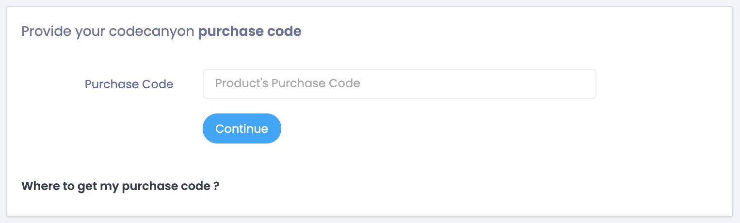 Purchase Code